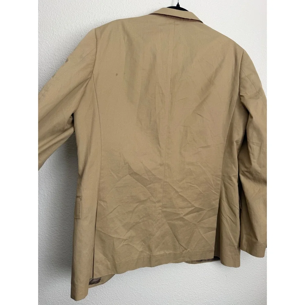 J.Crew Ludlow Blazer 40R Men‎ Khaki Tan Cotton Larusmiani Italian Fabric Sport
